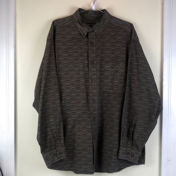 Woolrich Brown Vison Fish Fishing Rods Long Sleeve Button Down Shirt - Size XL - Picture 2 of 15